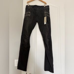 Balmain Men's black biker jeans